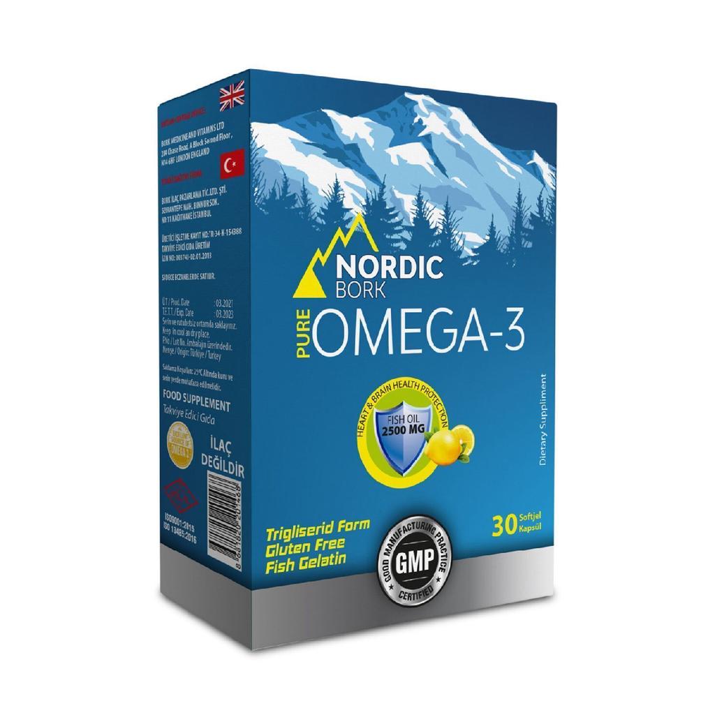 Omega-3 Softgel (30 Capsules) Dha Epa Fish Oil
