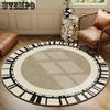 Французский стиль Легкий Роскошный Круглый Ковер Гостиная Круглый Журнальный Столик Коврик Спальня Прикроватный Ковер