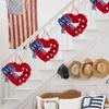 Independence Day Fabric Bow Love Garland Door Wall Pendant National Day Home Furnishing Window Props Decoration