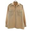 FRENCH ARMY 70s J.VEYRIER&C Vintage Long Sleeve Military Shirt 38GM Beige Men's Used