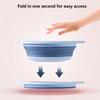 Laundry Basin Large Capacity Plastic Hanging Hole Outdoor Camping Portable Folding Wash Basin Household Supplies