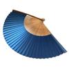 Hanakanzashi Folding Premium Paper Single Japanese Metallic Flowing Water Size 81 Men's Fan, Fan, Item, 21.5cm, Pattern, Blue, Design, (Blue)