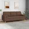VidaXL 3-seater Sofa with Decorative Pillows Brown 180 Cm Fabric, Sofa, Living Room Sofa, 3-seater Fabric Sofa, 3200793