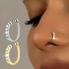 Bohemian S925 Sterling Silver Jewelry: Diamond Nose Ring, Ear Cuff, Unique Lip Ring, Earrings for Men & Women