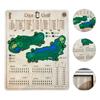 1 Set Wooden Golf Dice Board Game Portable Travel Golf Score Board Toy Kids Adults Multi-players Interactive Golf Desk