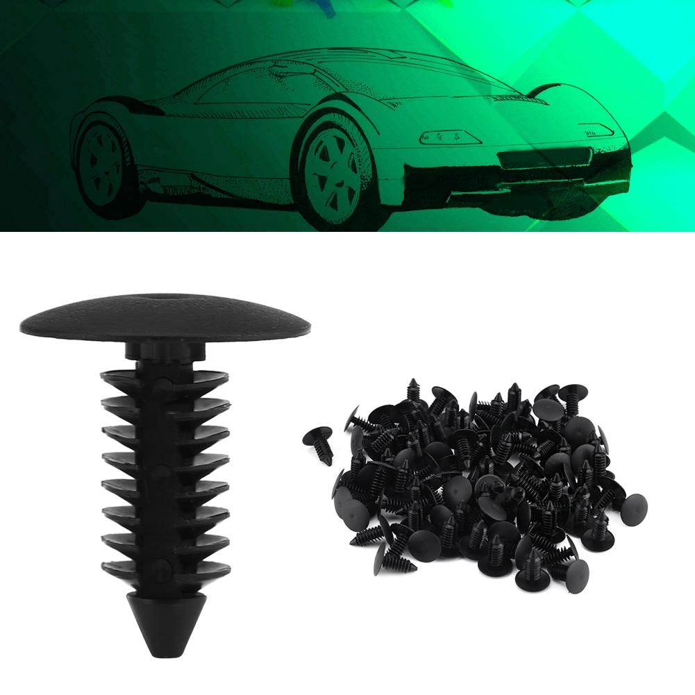 100Pcs Car Door Trim Bumper Rivets Clip Screws Push Fastener Retainer Clips