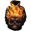 Autumn New Orange Flame Printed Men's Thin Hoodie Casual, Comfortable 3D Digital Printing Hoodie Men and Women Couple Baseball Uniform