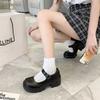Coarse Heel Platform Single Shoes Small Leather Shoes Women's British High Heel Lolita Shoes 2025 New Jk Shoes Retro Mary Jane Shoes
