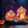 Halloween Pumpkin Light Extendable Talking Pumpkin Lantern Scary Mouth Open Pumpkin Decoration
