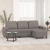 VidaXL 3-seater Sofa with Footrest Taupe 180 Cm Fabric, Sofa, Sofa with Footrest, Three-seater Sofa, Sofa 3201158