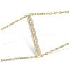 [L7700] - Gold Plated Bracelet 'Sissi' White Gold - 30x3 Mm