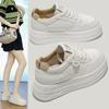 Summer New Versatile Casual Bread Shoes Heightening Muffin Sports Board Shoes Platform White Shoes Women