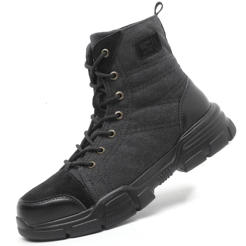 Indestructible Ryder Shoes Men Steel Toe Cap Work Safety Shoes Puncture-Proof Lightweight Breathable Sneakers Black Work Boots