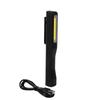 1Pc Portable Led Hand Torch USB Rechargeable Magnet Clip Work Light Inspection Lamp (Black)