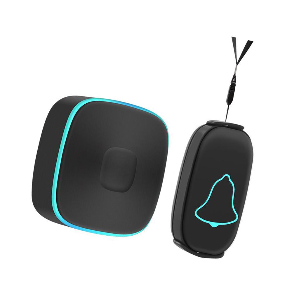 Wireless Doorbell Waterproof with 1 Transmitter and 1 Receiver One Button Alarm Caregiver Pager