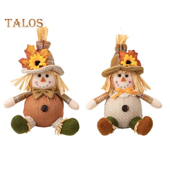Fall Gnome Doll Decor Plush Maple Leaf Sunflower Doll Toy Handmade Farmhouse Autumn Pendant for Thanksgiving Harvest Holiday Party