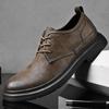 Fashion Classic Retro Men's Genuine Leather Shoes Thick Soled Men's Casual Shoes Office Business Shoes Banquet Dress Shoes
