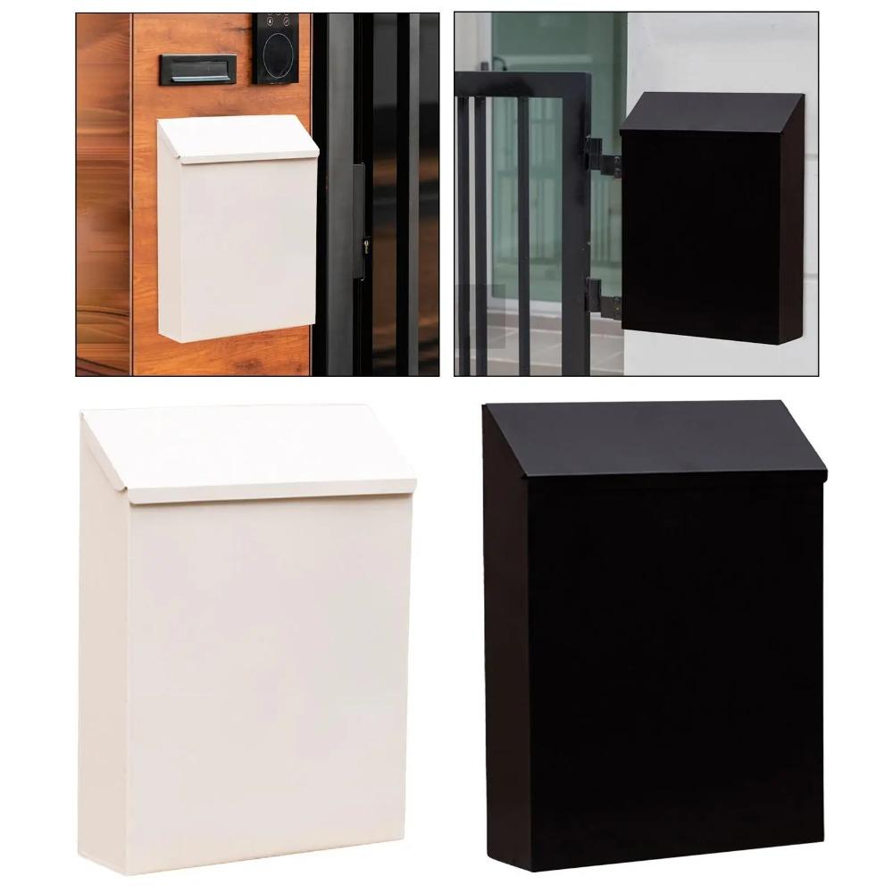 Metal Mailbox Letter Box Wall Mounted Mailbox Versatile Drop Box  for Outside House