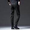 Men's Velvet Winter Pants: High-Grade Woolen, Elastic, Thick, Warm Casual Wear for Dad