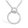 [K6631] - Silver Necklace 'Goddess' Silver-white (rhodium-plated) - 20x15 Mm (circles)