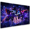 Three Piece Picture Canvas Print Neon Sign Play