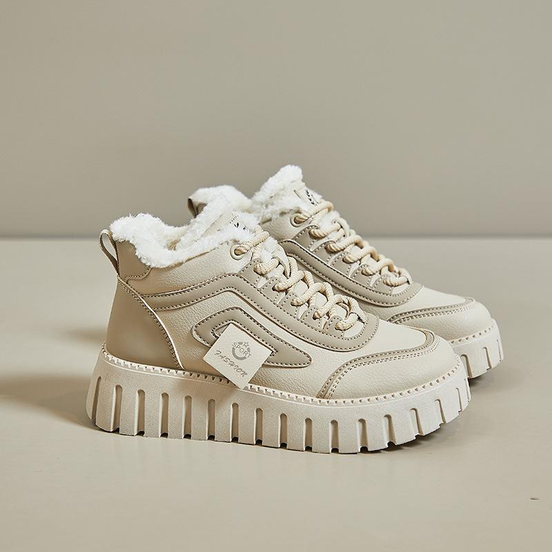 Women's Fall and Winter Padded High-top Thick Bottom Casual Shoes