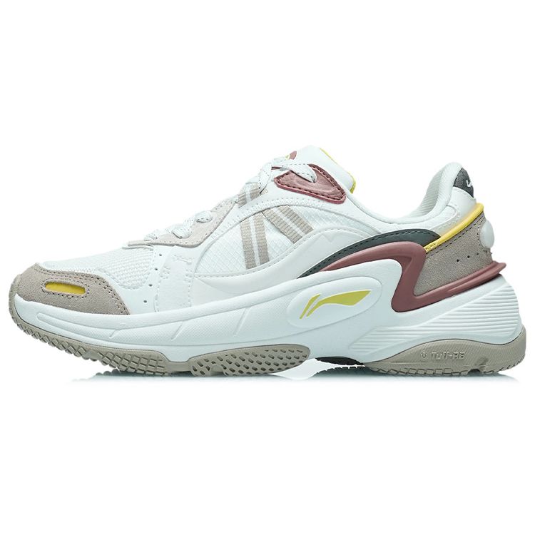 Li Ning Dated Stable Reflective Support Low Top Running Shoes Women Running Shoes Dusty-Pink AGCR358-4