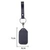 PU Leather Card Holder Keychain Key Ring Door Lock Access Tags ID Card Case Keychain Access Card Bag Key Tag Ring