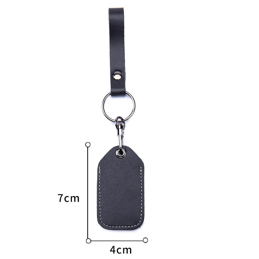 PU Leather Card Holder Keychain Key Ring Door Lock Access Tags ID Card Case Keychain Access Card Bag Key Tag Ring