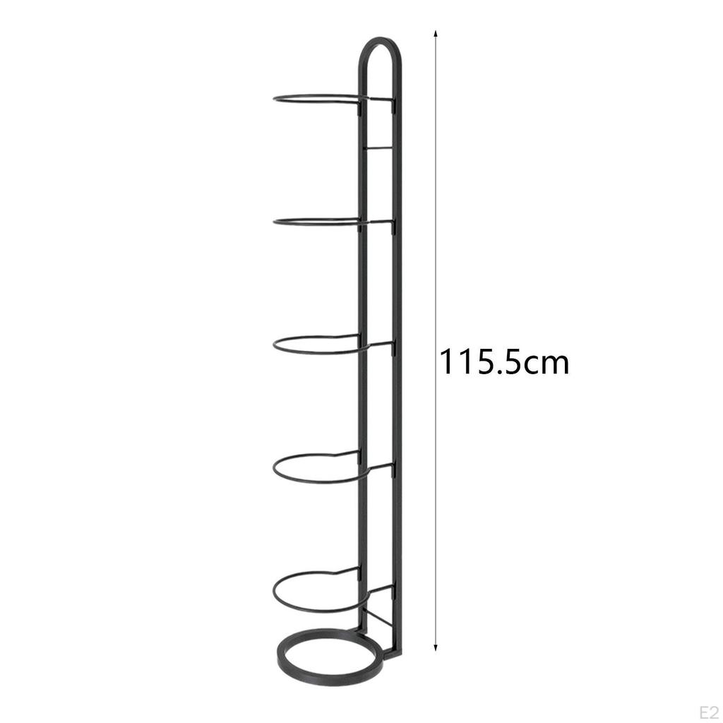 Vertical Ball Storage, Basketball Storage Shelf, Freestanding Metal Display 5 Tier