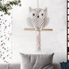 Owl Macrame Wall Hanging Decor for Living Room Office Bedroom Hand Woven Boho Tapestry Owl Markaf Wall Art Crafts