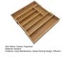 Bamboo Drawer Organizer Expandable 5-7 Compartments Adjustable Width Easy To Clean Cutlery Tray for Kitchen Utensils Jewelry Tools