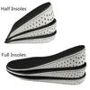 1Pair 2/3/4CM Elastic Invisible Heightening Insole Breathable Deodorant Sweat-absorbent Sports Insoles Half & Whole Insoles