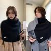 Collar Knitted Scarf Thicken High Neck Shawl Fashion Neck Warmer  Winter