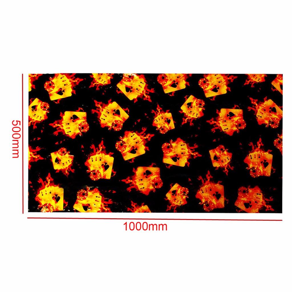 0.5*1m Cool Fire Poker PVA Hydrographic Film Water Transfer Art Printing Film