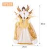 Christmas Doll Standing Treetop Figurine Angel In Gown Home Table Decoration Room Decor Statue Home Accessories Desk Decor