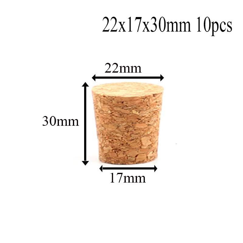 5/100pc Tops DIA 8mm To 58mm Wooden Cork Lab Test Tube Stopper Kettle Pudding Bottle Cork Cap Burette Tube Wood Plug Cork Stopper