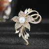 High-End Floral Brooch Corsage: Niche Design Suit Pin for Women