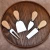 New 4PCS Wooden Handle Cheese Knives Sets High Quality Cheese Tool Set Cheese Cutting Knife Slicer