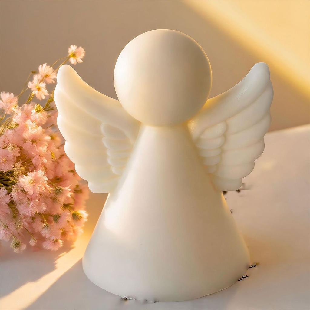 Angel Silicone Mold 3D Angel-Shaped Molds for Epoxy Resin Easy Release Crafts Maker Aid for Muffin Soap Dessert Clay Chocolate