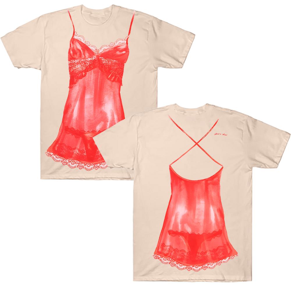 Сабрина Карпентер Красное кружевное боди Футболка Подарки для фанатов Сабрины Карпентер Одежда Летний топ с графикой и круглым вырезом Повседневная хлопковая футболка Унисекс