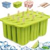 Leeseph Popsicles Mold, Reusable Easy-Release Silicone Homemade Maker Ice Pop Mold Trays with 50 Popsicle Sticks, Summer Gifts
