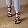 Fashion Thick Heel Chunky Ladies Shoes Roman Style Block Women's Sandals New Breathable Fashion Daily Designer On Sale Comfort