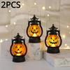 LED Pumpkin Ghost Lanter Candle Light Halloween Party Decoration for Home Holiday Bar Horror Props Oil Lamp Kids Toy