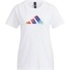 Solid Color Logo Round Neck Casual Short Sleeve T-Shirt Women Tops White HE9979