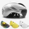 Wildside Aero Bicycle Helmet Timetrial Cycling Helmet Magnetic Buckle Riding Helmet Goggle Bike Helmet Road Casco Ciclismo