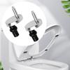 2 Packs Toilet Seat Hinge Fittings Fixings with Rubber Screw Fix Universal Top Fixing