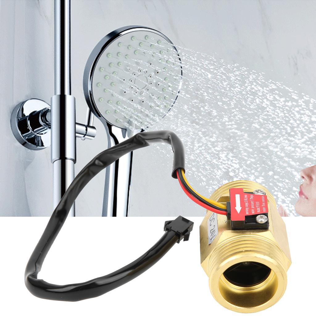 YFB10 Hall Flowmeter Switch G1in Water Flow Sensor Turbine Meter Counter DC24V 2 50L MIN