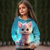 Kids Hoodies 3D Print Animal Cat Streetwear Boys Girls Unisex Sweatshirts Oversized Hoodie Kawaii Pullovers Tracksuits Clothing