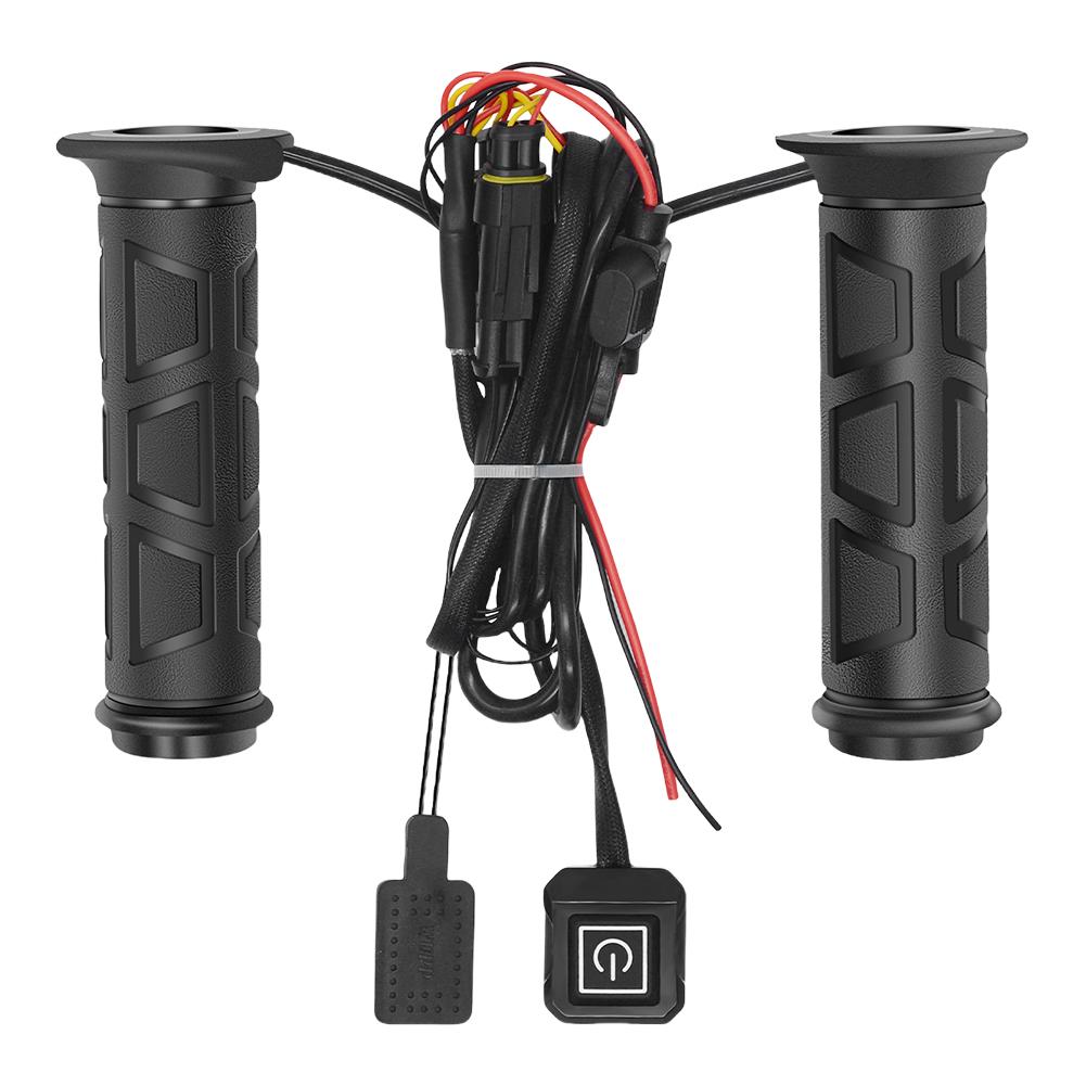 Motorcycle Hand Heated Grips Adjustable Universal 3 Gears Heated Motorbike Electric Molded Grips Scooter Moped Bar Hand Warmer